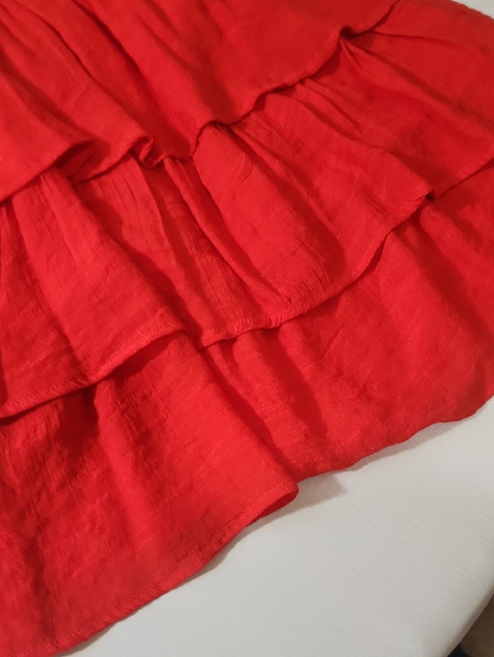 JODIFL Red Women’s Multi Tiered Mini Dress NWT - Picture 6 of 10